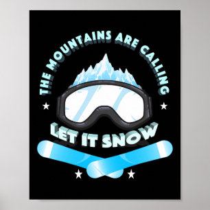 Blue The Mountains Are Calling Cool Novelty Poster