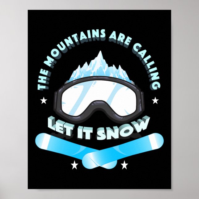 Blue The Mountains Are Calling Cool Novelty  Poster (Front)