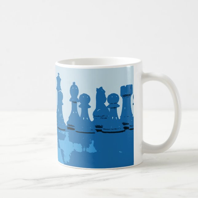 Blue Themed Chess Mug (Right)