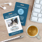 Blue Therapy Animal Custom Photo ID