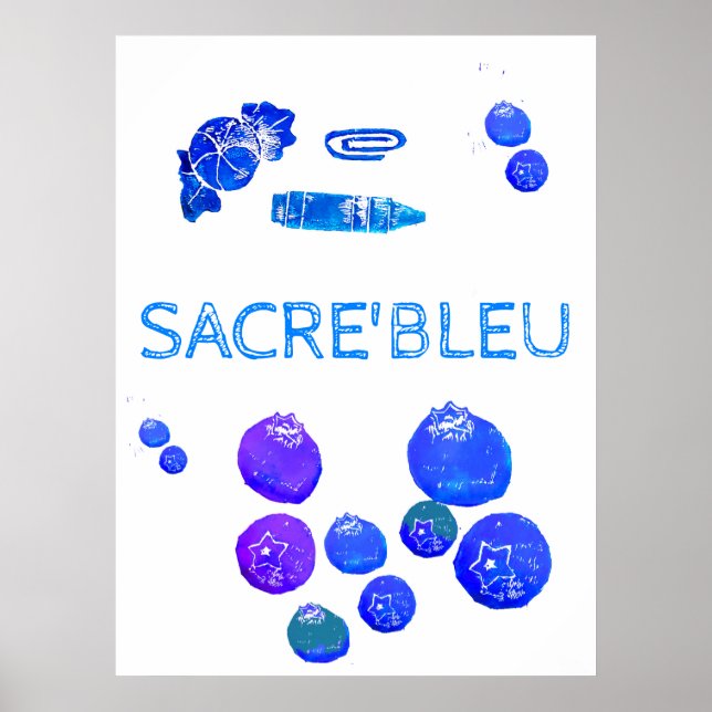 Blue Things Art Print (Front)