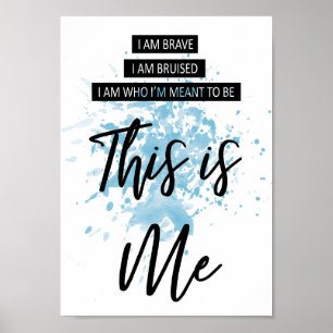 Blue This Is Me The Greatest Showman Song Lyric Poster