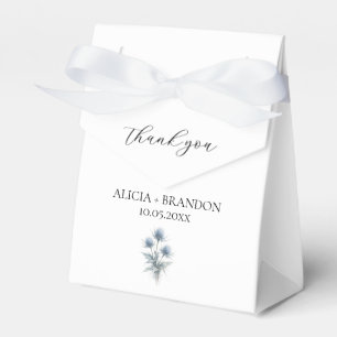 Blue Thistle Scottish Floral Modern Wedding Favour Box