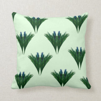 Blue Thistle Throw Pillow