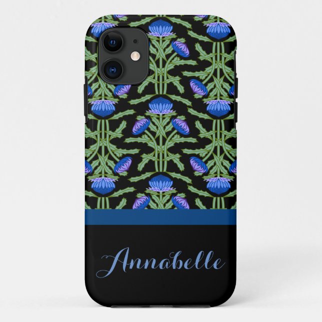 Blue Thistles Case-Mate iPhone Case (Back)