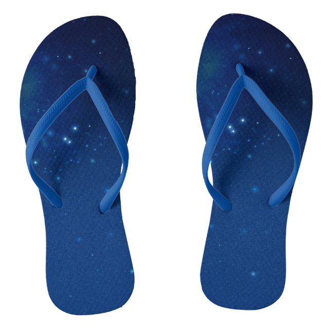 Blue  thongs (Footbed)