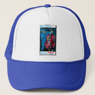 BLUE THREAD TRUCKER HAT