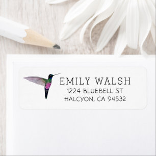 Blue-throated Starfrontlet Hummingbird Label Return Address Label