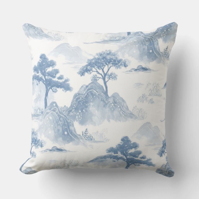 Blue Throw Pillow for couch (Front)