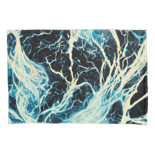 Blue Thunderstorm Lightning Pattern Pillowcase