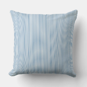 Blue Ticking Stripe Cushion