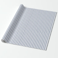 Blue Ticking Striped Wrapping Paper