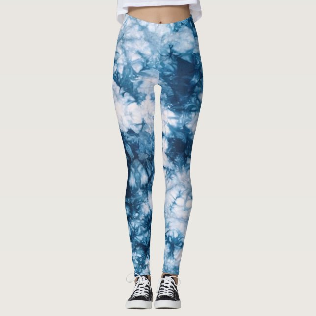 Blue Tie Dye  Leggings (Front)