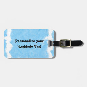 Blue Tie Dye Luggage Tag
