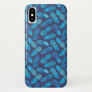 Blue Tie Dye Pineapples iPhone X Case