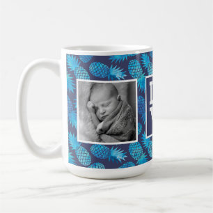 Blue Tie Dye Pineapples   LOVE with Photos Coffee Mug