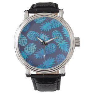 Blue Tie Dye Pineapples Watch