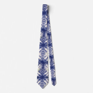 Blue tie dye tie