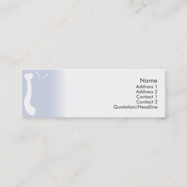 Blue Tie - Skinny Mini Business Card (Front)