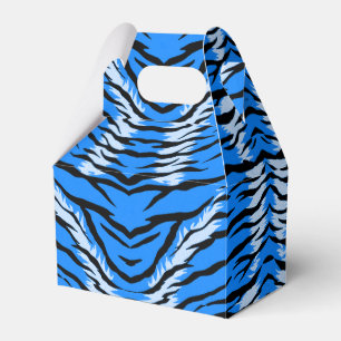 Blue Tiger Animal Skin Pattern Design Favour Box