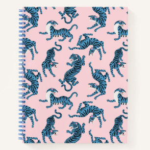 Blue Tiger Asian Pattern Notebook