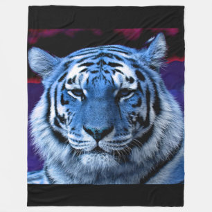 Blue Tiger Fleece Blanket