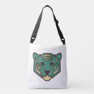 Blue Tiger Head Crossbody Bag