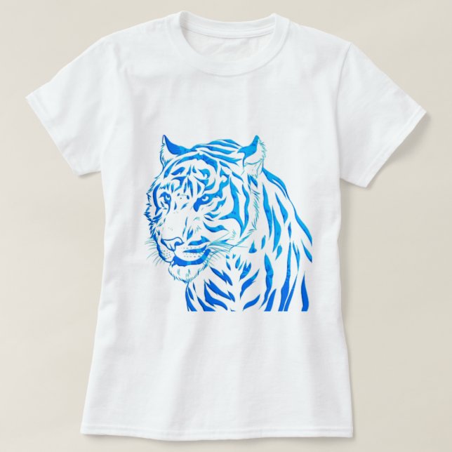Blue Tiger T-Shirt (Design Front)