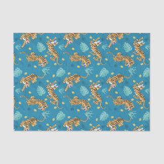 Blue Tiger Tissue Paper
