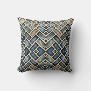 blue tile cushion