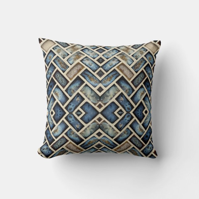 blue tile cushion (Front)