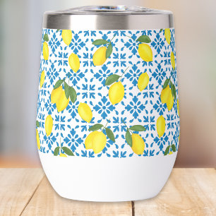 Blue Tile French Country Lemon Pattern