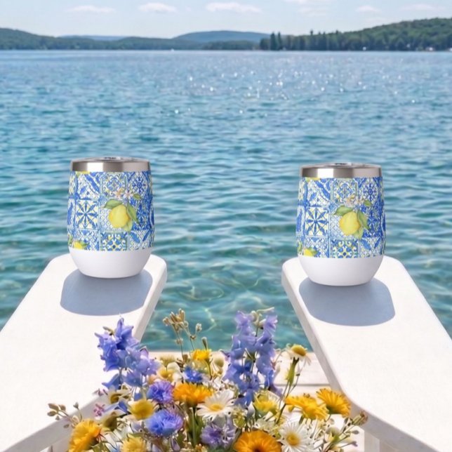 Blue Tile French Country Lemon Pattern Home Decor (Creator Uploaded)