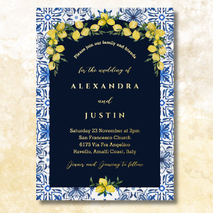 Blue Tile Lemon Italian Mediterranean Wedding