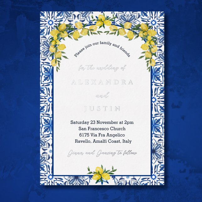 Blue Tile Lemon Mediterranean Italian Wedding (Creator Uploaded)