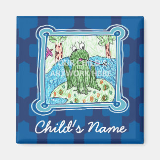 Blue Tile Magnet $3.65