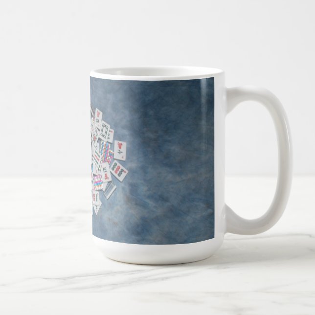 blue tile mug mah jongg here joker (Right)