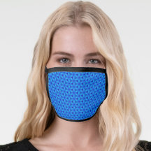 Blue Tile Pattern Face Mask