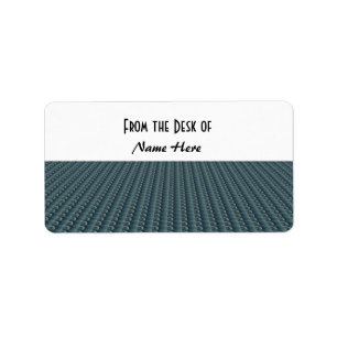 Blue Tile Pattern Office Design Label
