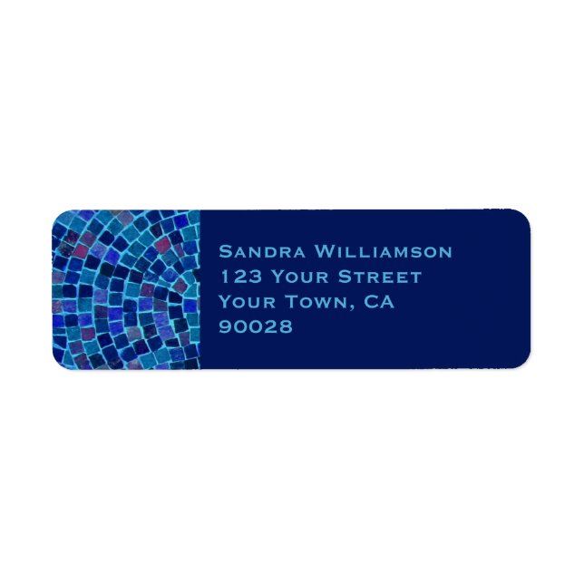 blue tile return address label (Front)