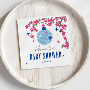 Blue Tile Santorini Greek/ Spanish baby shower Napkin