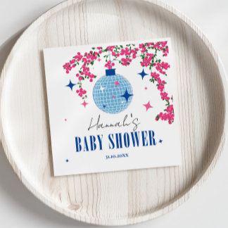 Blue Tile Santorini Greek/ Spanish baby shower Napkin