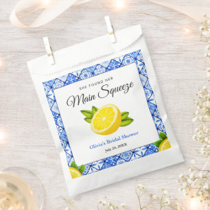 Blue Tile She Found Her Main Squeeze Bridal Shower Favour Bag