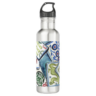 Blue Tiles  710 Ml Water Bottle