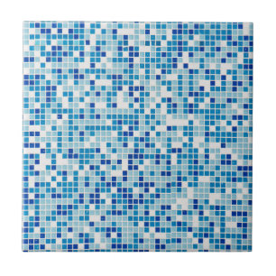 Blue tiles background