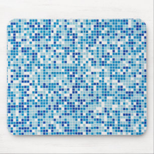 Blue tiles background mouse pad