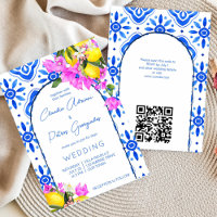 Blue Tiles Bougainvillea lemons elegant wedding 