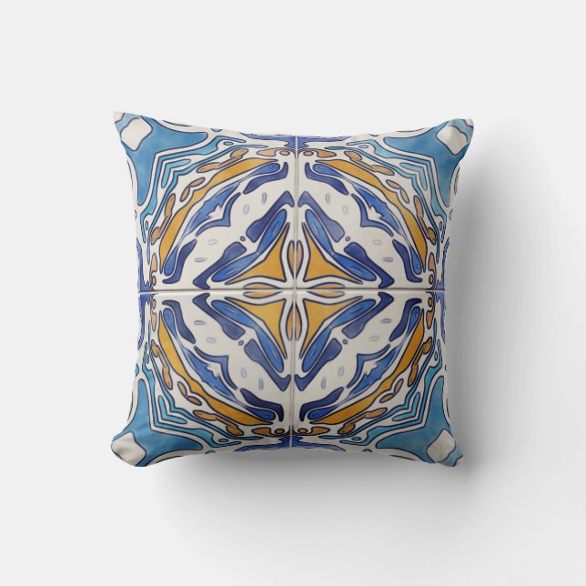 Blue Tiles Cushion (Front)