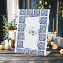 Blue Tiles Gifts Cards Mediterranean Bridal Shower
