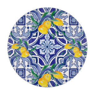 Blue tiles,Mediterranean tiles,majolica Cutting Board